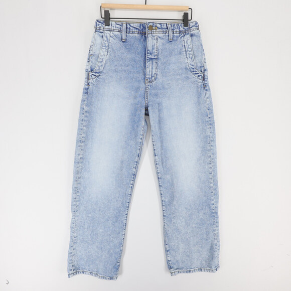 Pilcro Denim - Pilcro Jeans Womens 26 Blue High Rise Straight Leg Light Wash Utility Stretch